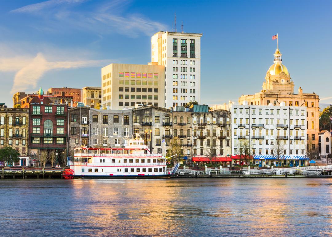 Riverfront skyline in Savannah.