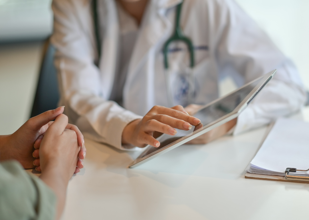 Doctor and patient consultation.
