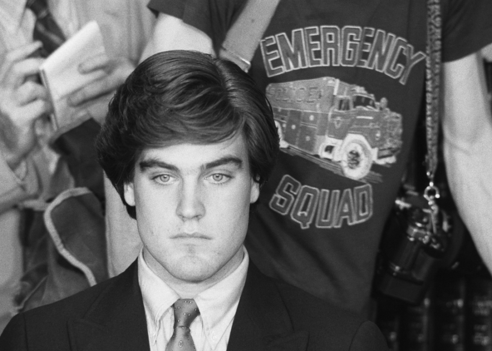 Accused murderer Robert Chambers appears before reporters