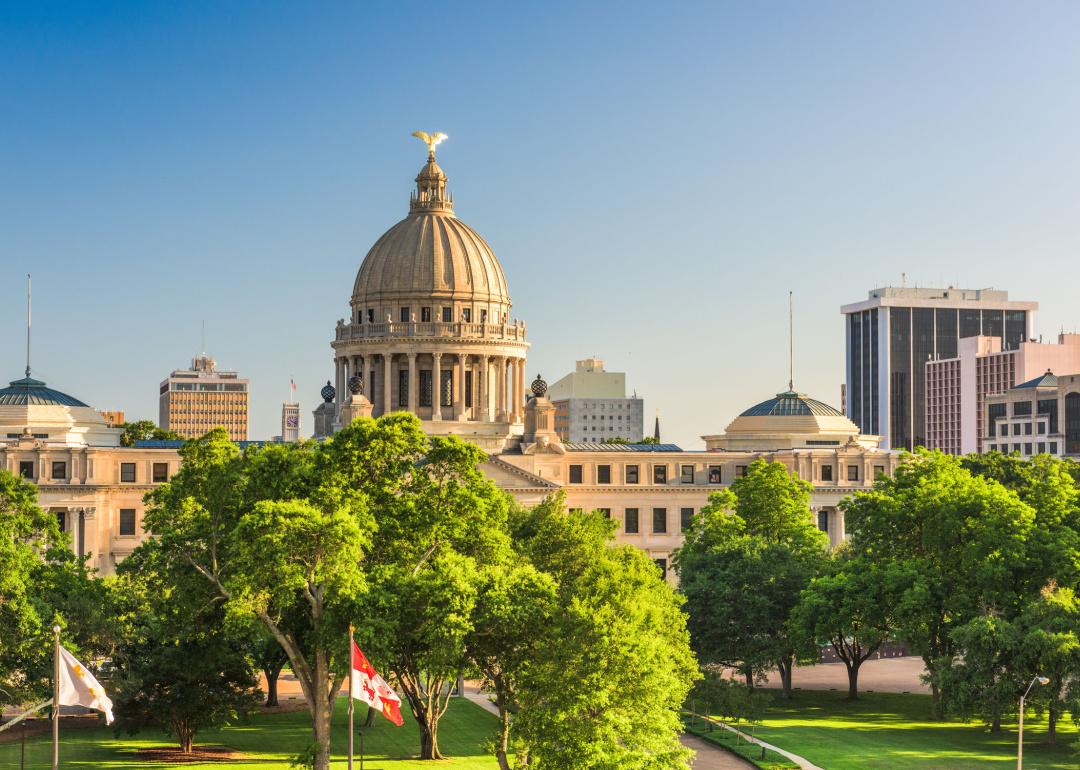 Jackson downtown cityscape at the Capitol.