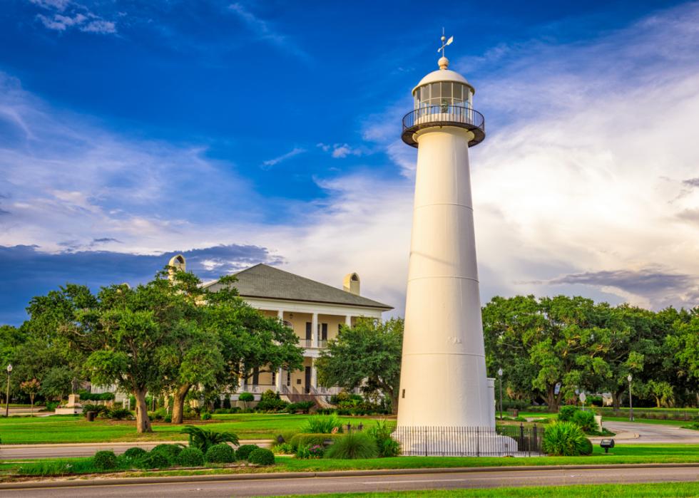 Biloxi Lighthouse on a clear day.