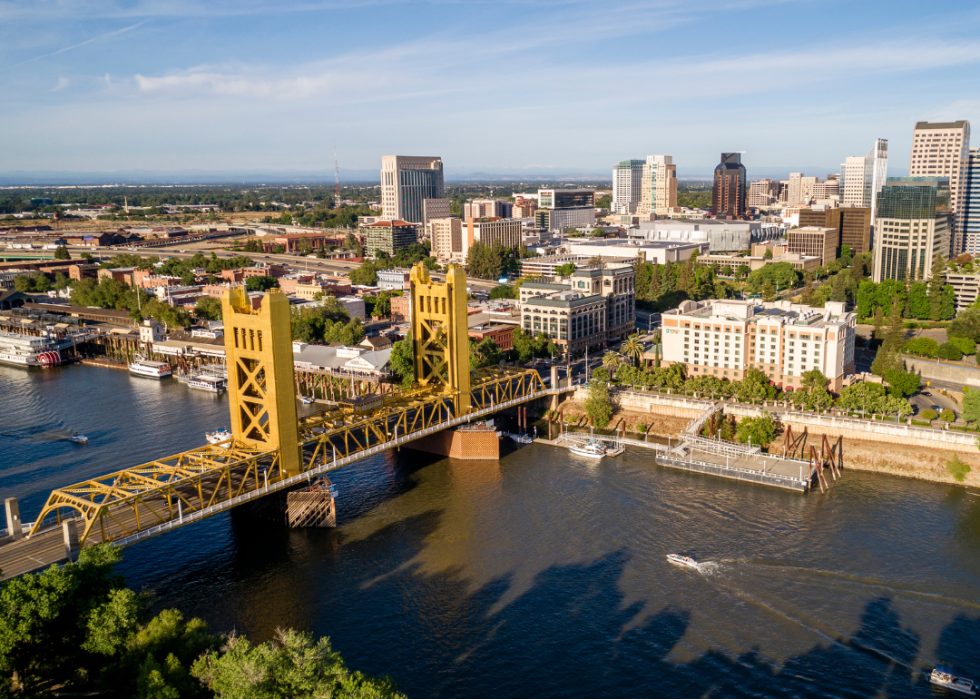 Sacramento’s Tower Bridge and Capitol Mall.