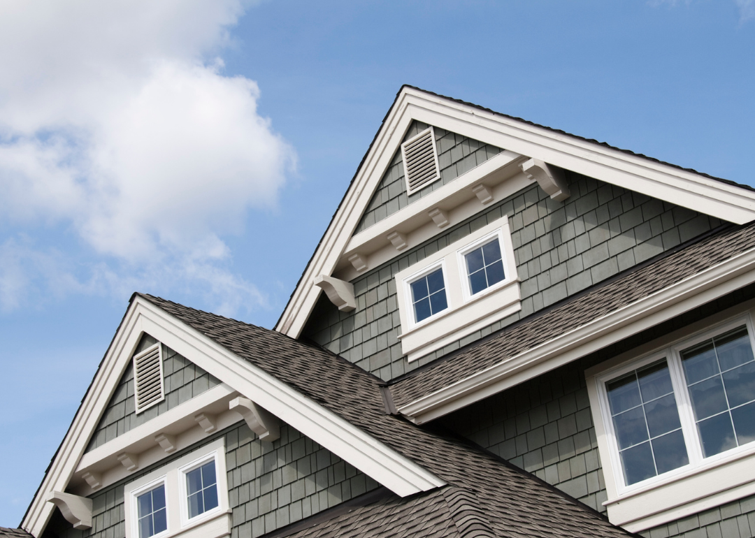 Close up roof of house.