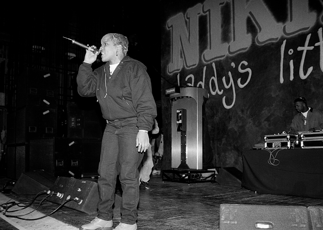 Nikki D performs at the Riviera Theatre.