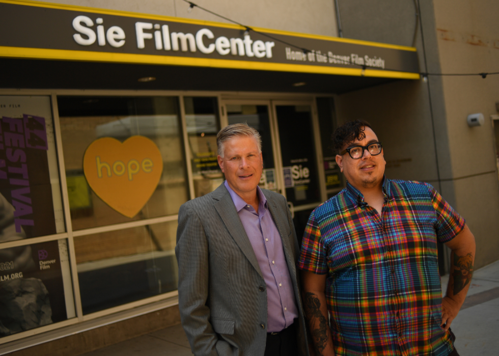 Will Labahn and Keith Garcia outside Sei FilmCenter