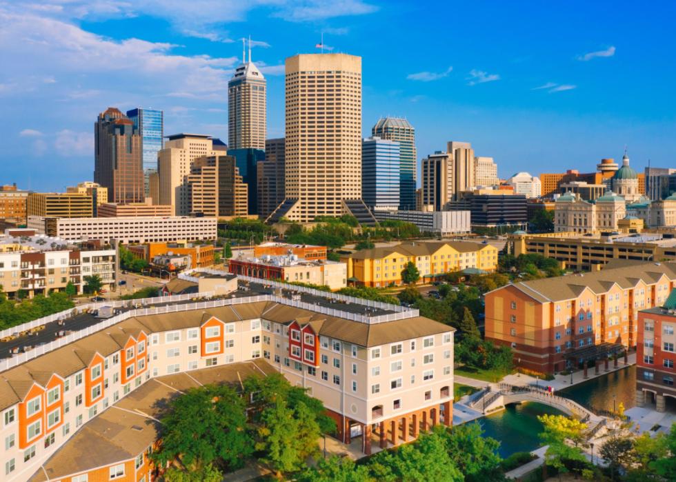 Aerial view of Indianapolis.