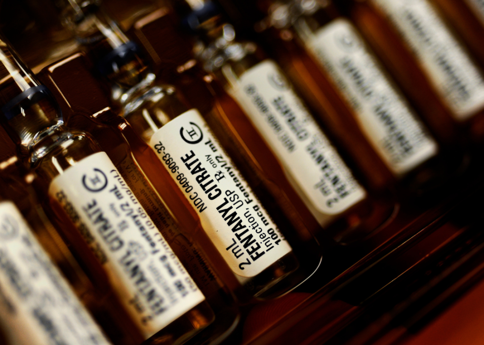 Vials of Fentanyl Citrate in a hospital.