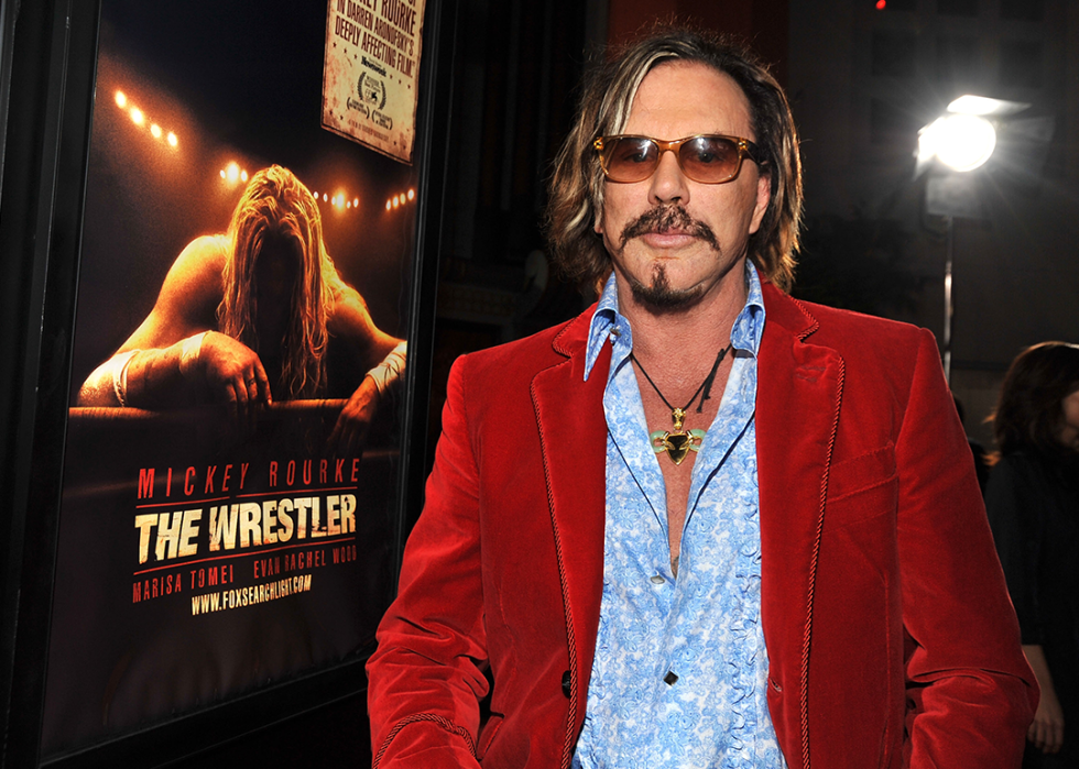 Mickey Rourke at ‘The Wrestler’ screening.