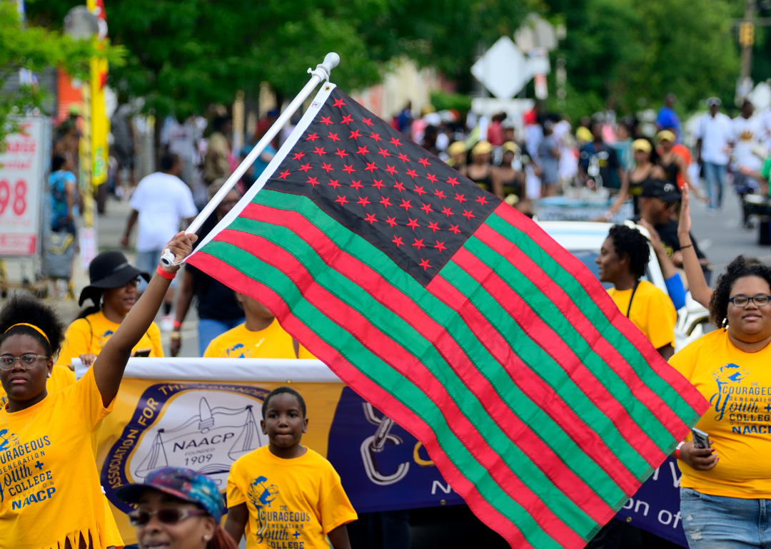 Scene from a Juneteenth parade in West Philadelphia.
