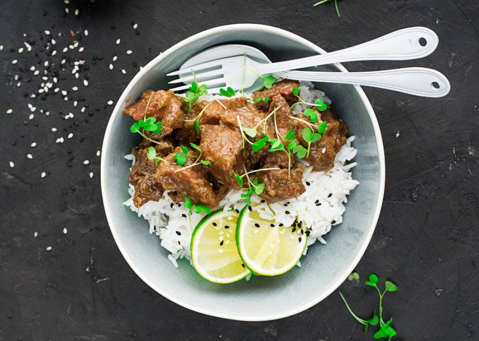 Beef casserole with rice