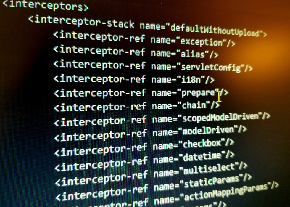 Code on a computer screen