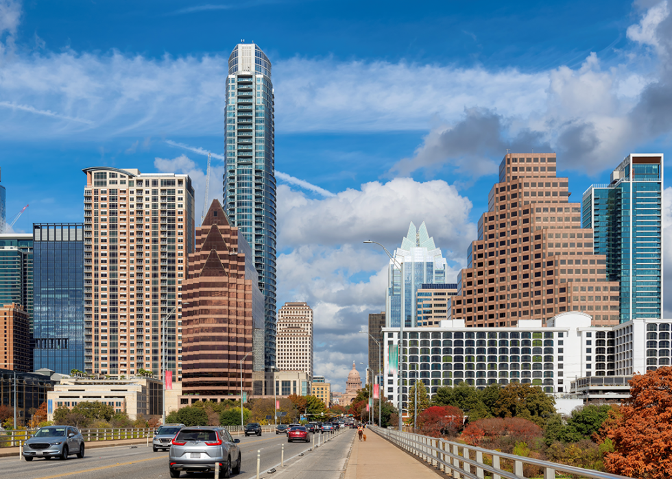 Downtown Austin on sunny day.
