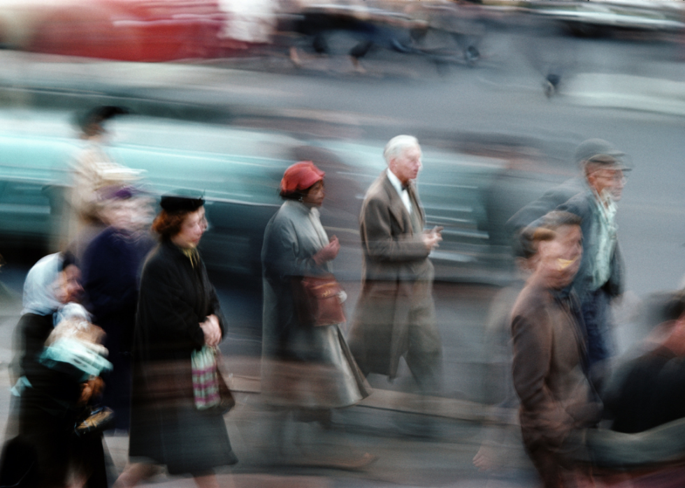 Commuters at rush hour