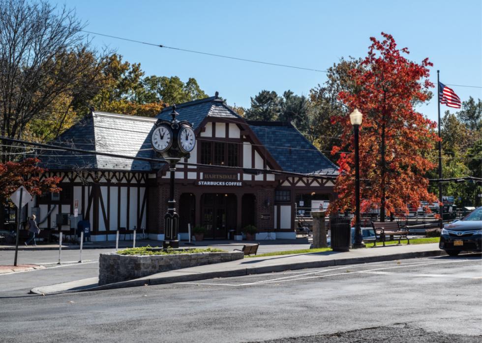Hartsdale Train Station in autumn.