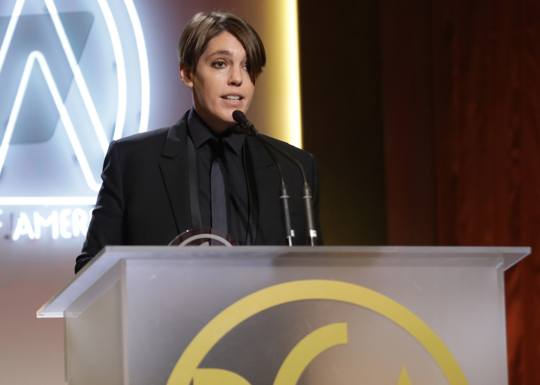 Megan Ellison speaks at Producers Guild Awards.