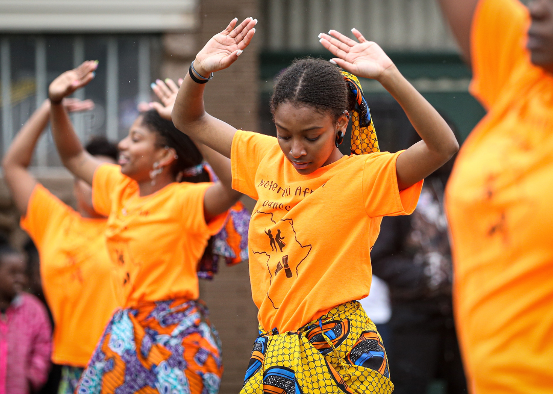 Scene from a Juneteenth parade in Milwaukee.