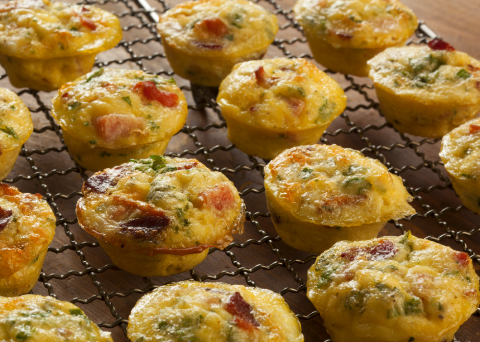 Mini frittata on cooling rack