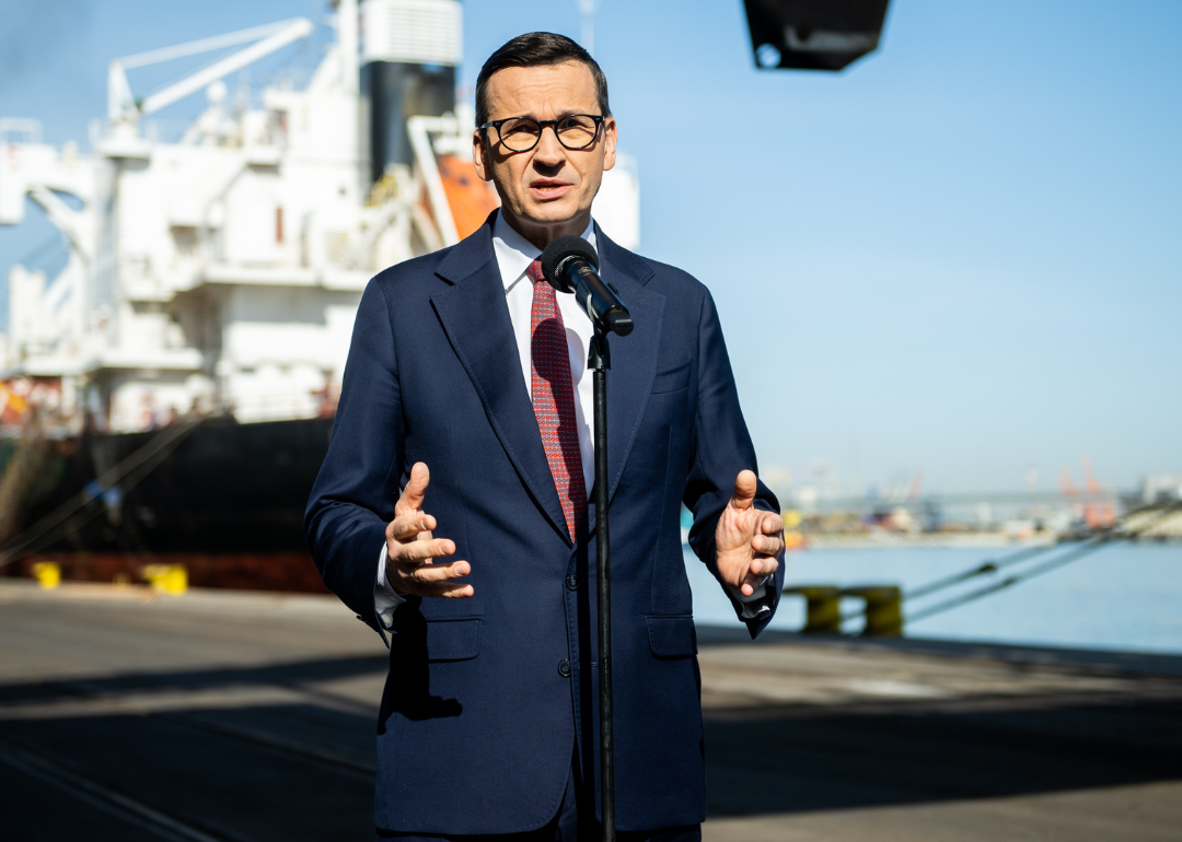 Prime Minister Mateusz Morawiecki speaks on the subject of the grain market.