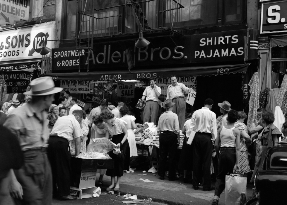 Sidewalk merchants on lower east side
