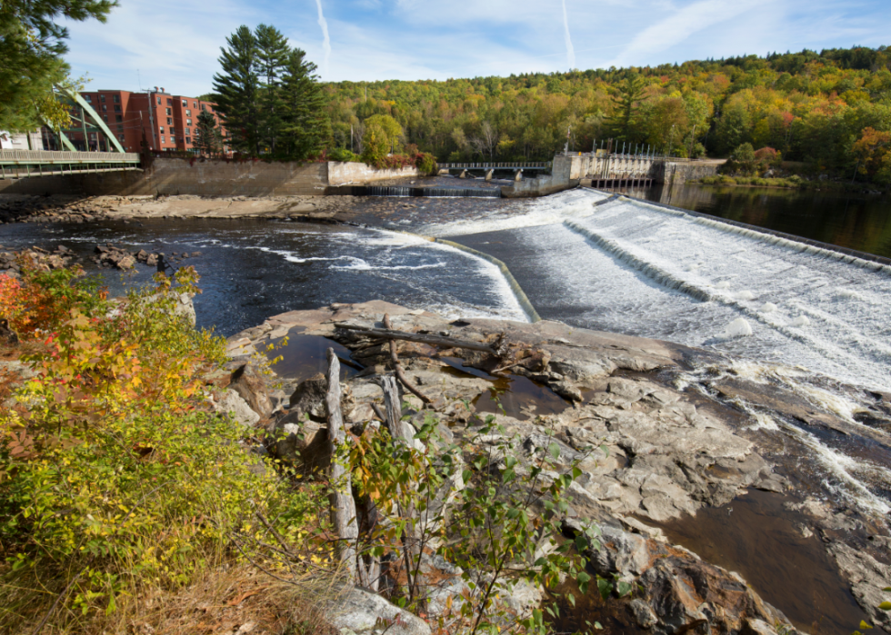 Androscoggin River dam in Rumford.