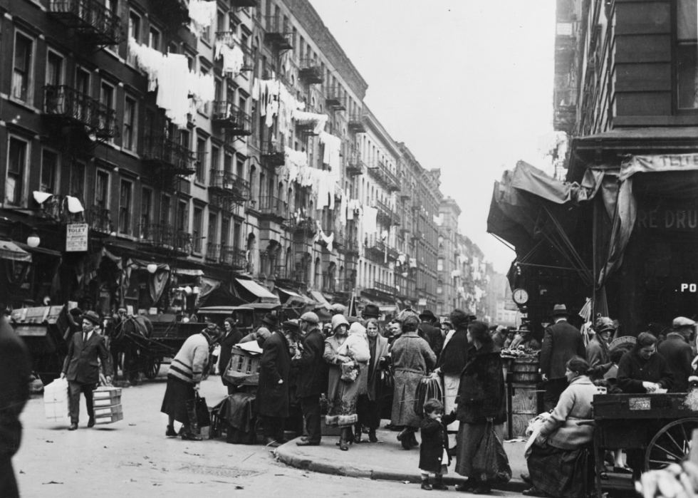 Busy corner on Orchard and Rivington Streets