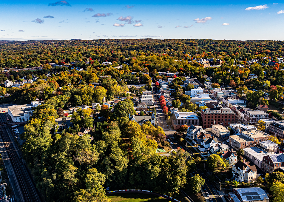 Aerial photo of the area surrounding Ardsley.