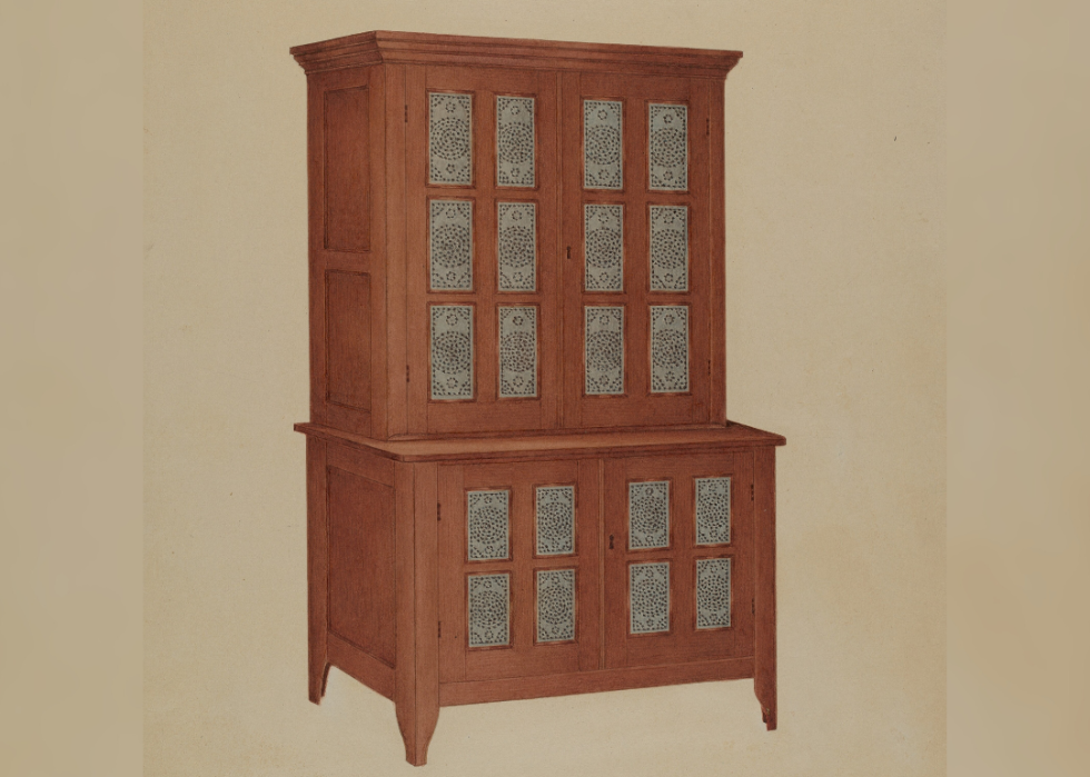 Illustration of a Shaker Tin Safe.