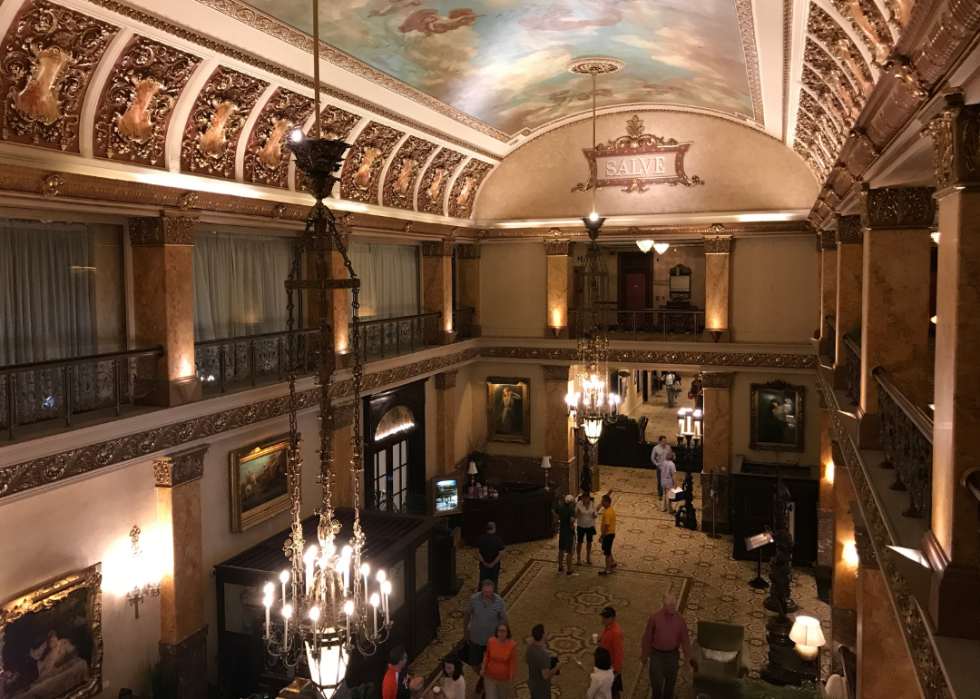 Interior of the Pfister Hotel.