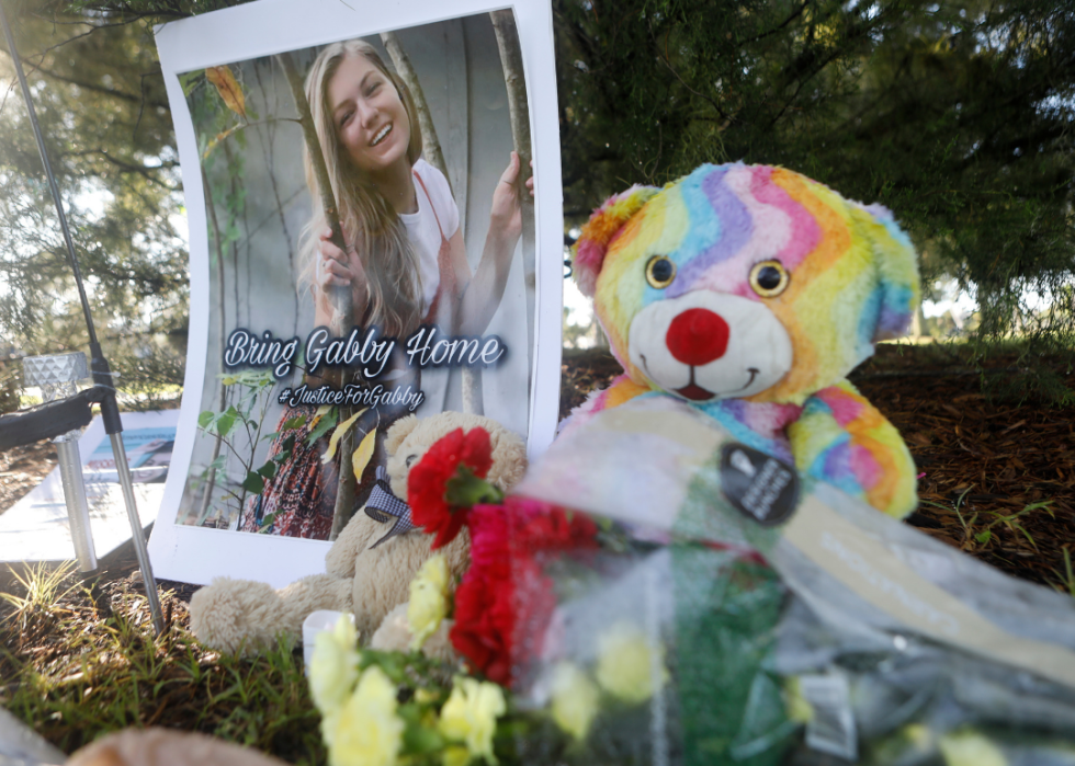 Murder victim Gabby Petito makeshift memorial site