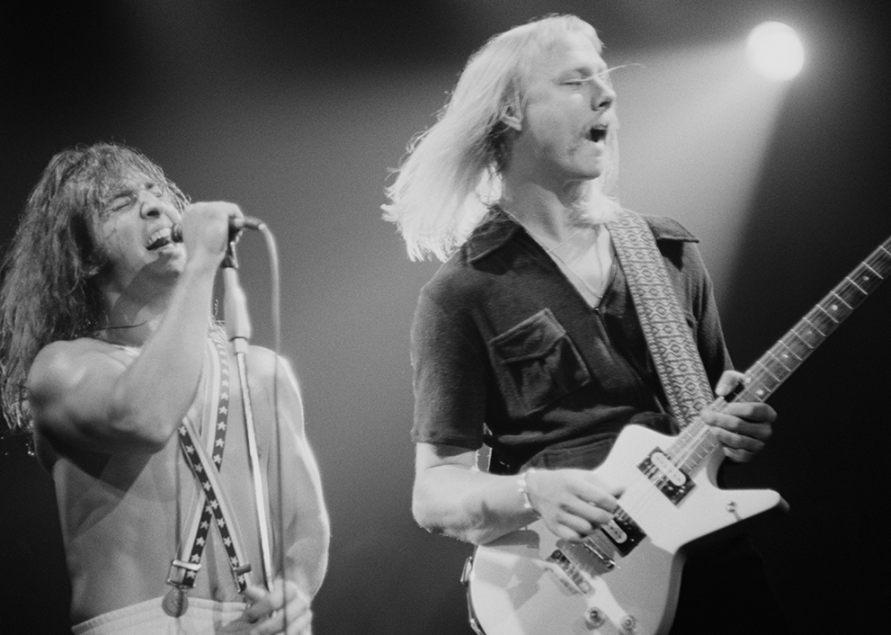 Kansas perform on stage.