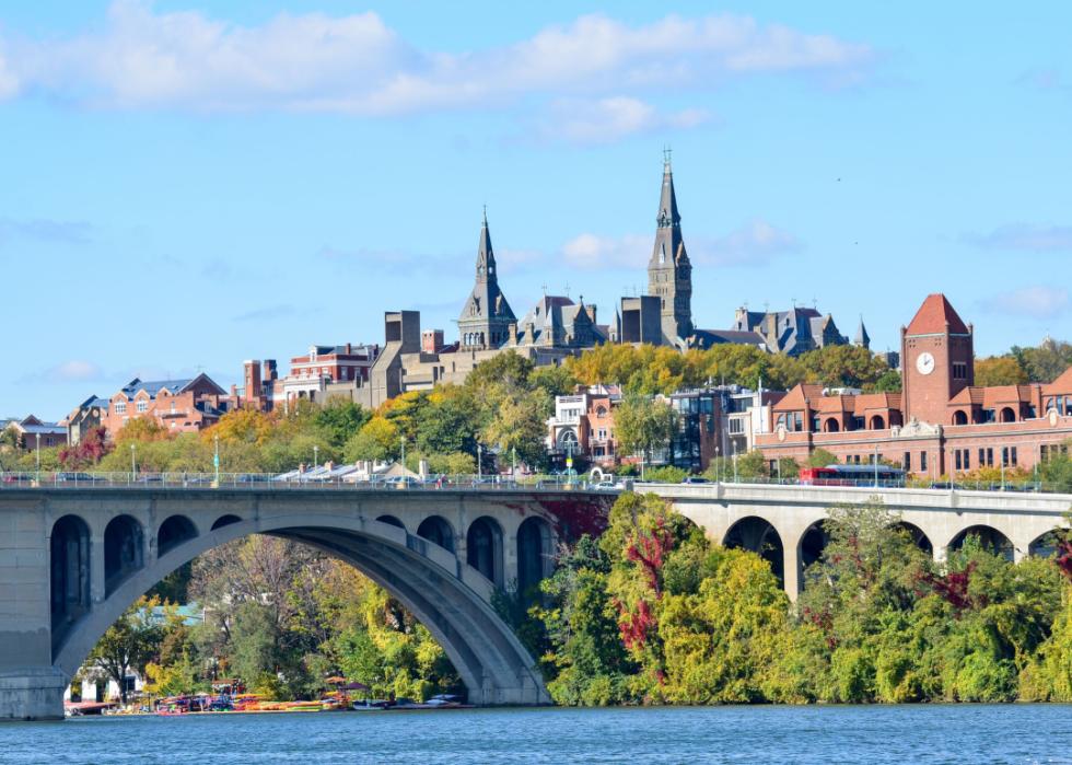Georgetown and Key bridge.