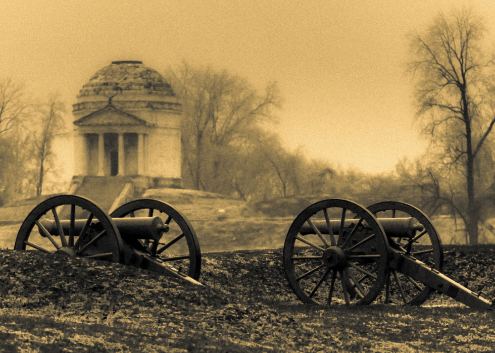 Military park in Vicksburg.
