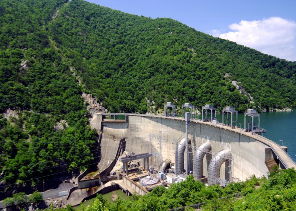 Dam at Smith Mountain Lake.