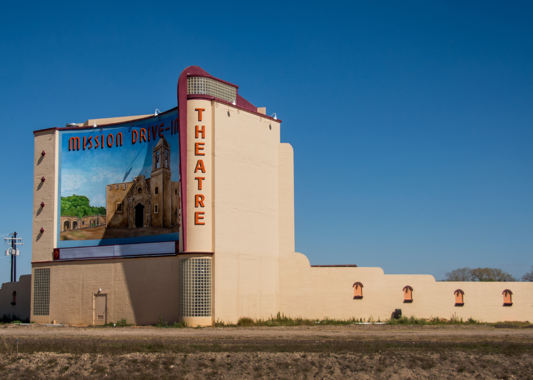 Restored Mission Drive-in Theatre in South San Antonio.