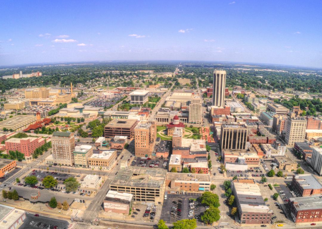 Cityscape aerial view.