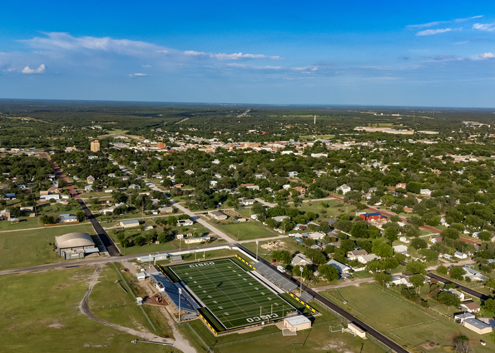 Aerial view of Cisco.