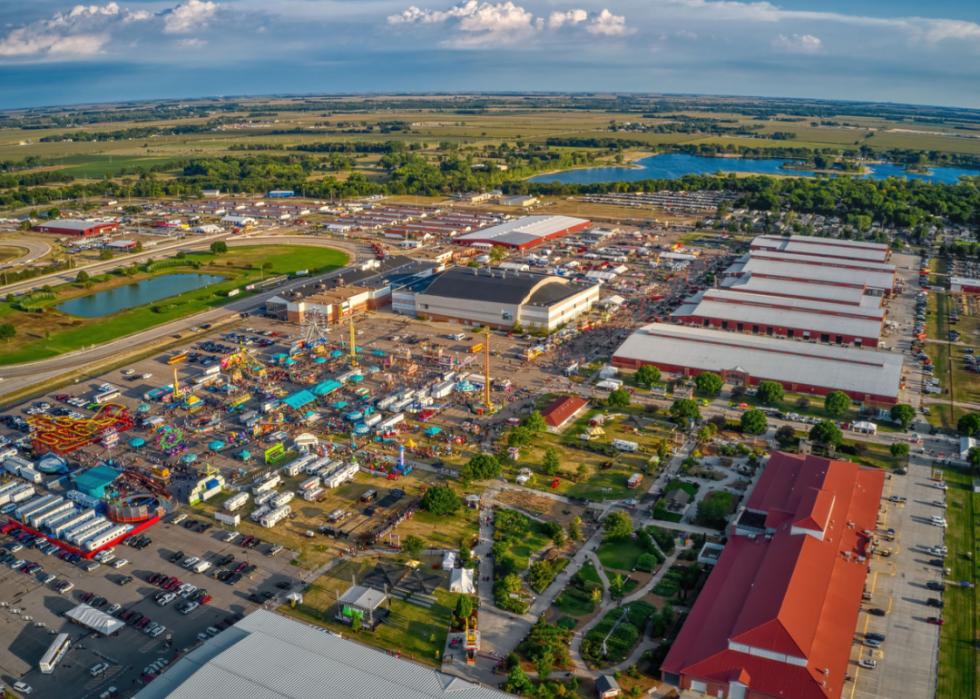 An aerial view of Grand Island.