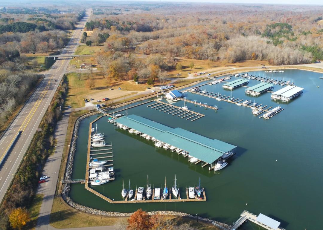 Paris Landing Marina aerial view.