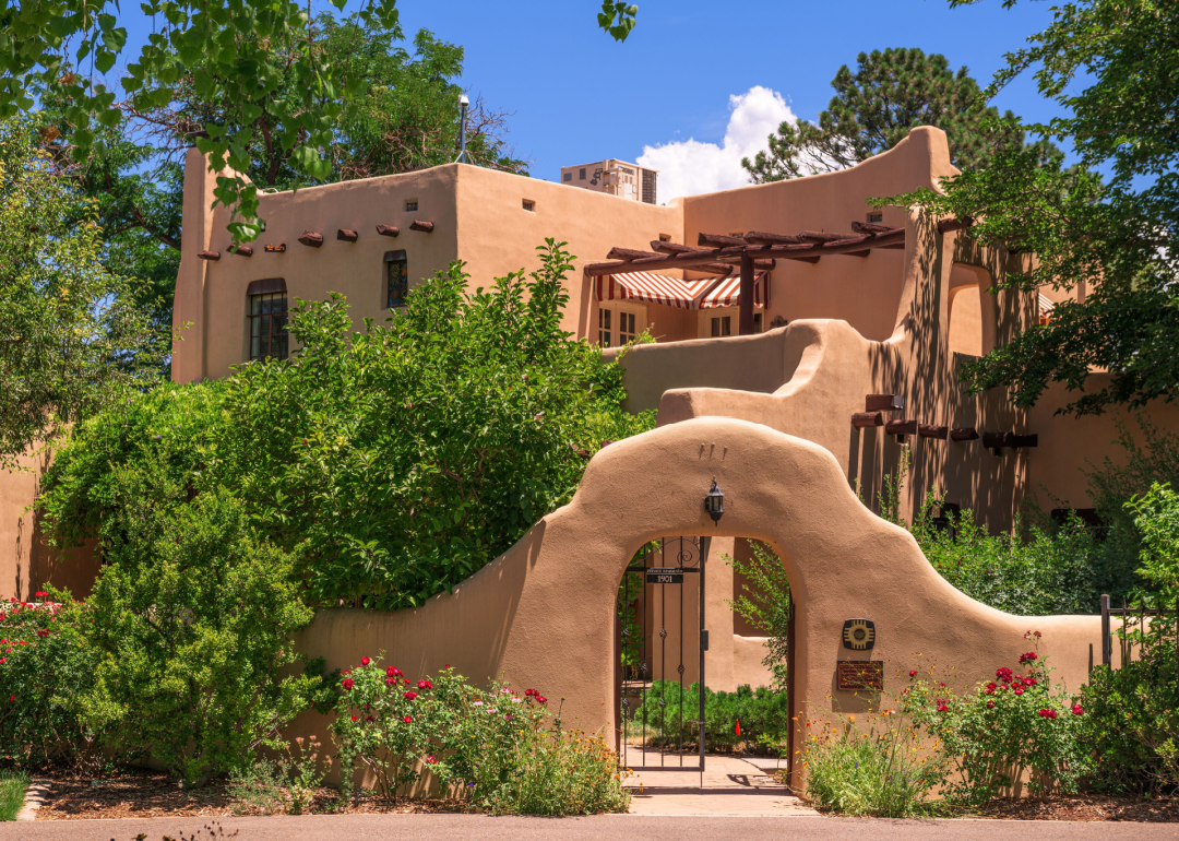 Historic University of New Mexico house in Albuquerque, New Mexico.