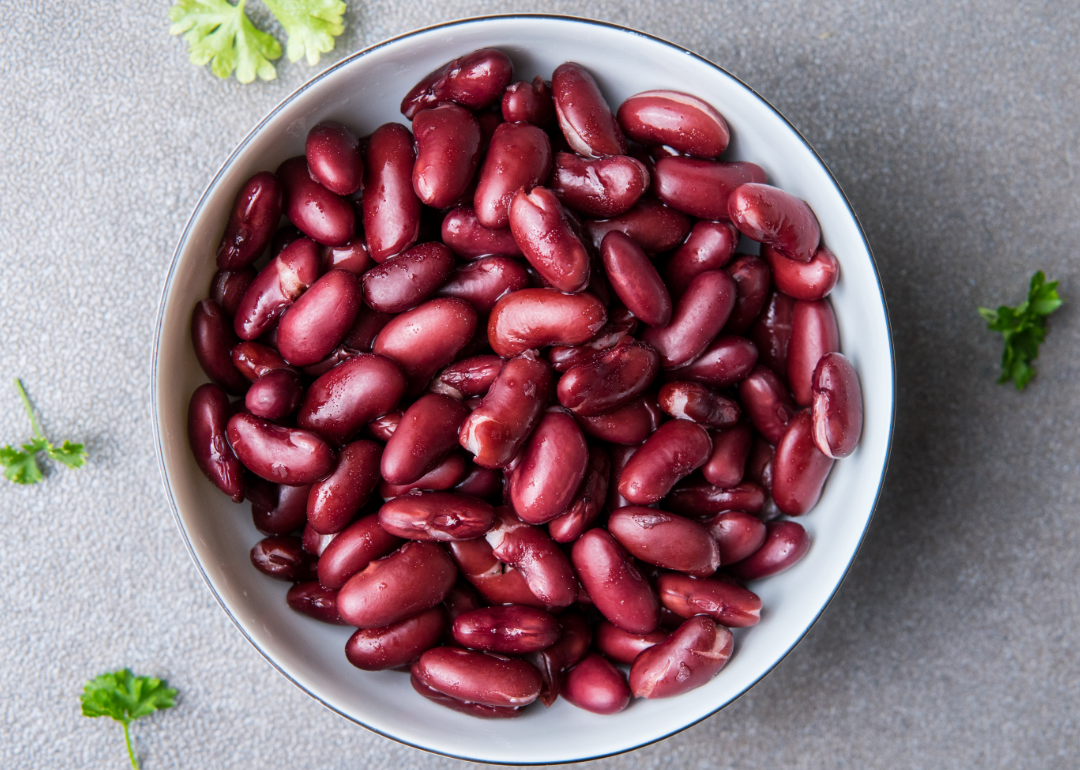 Bowl of kidney beans.