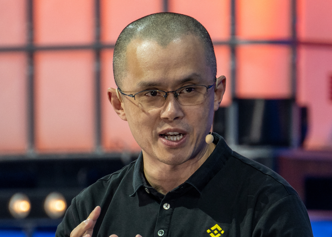 Changpeng Zhao speaks at conference.
