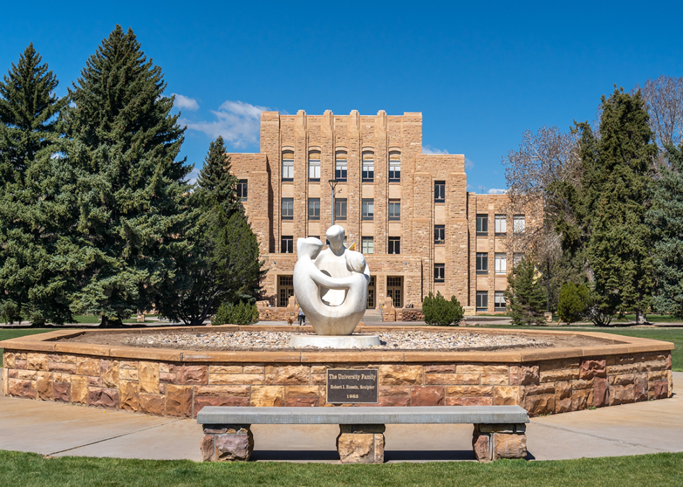 The University Family Sculpture and Prexy's Pasture at the University of Wyoming.