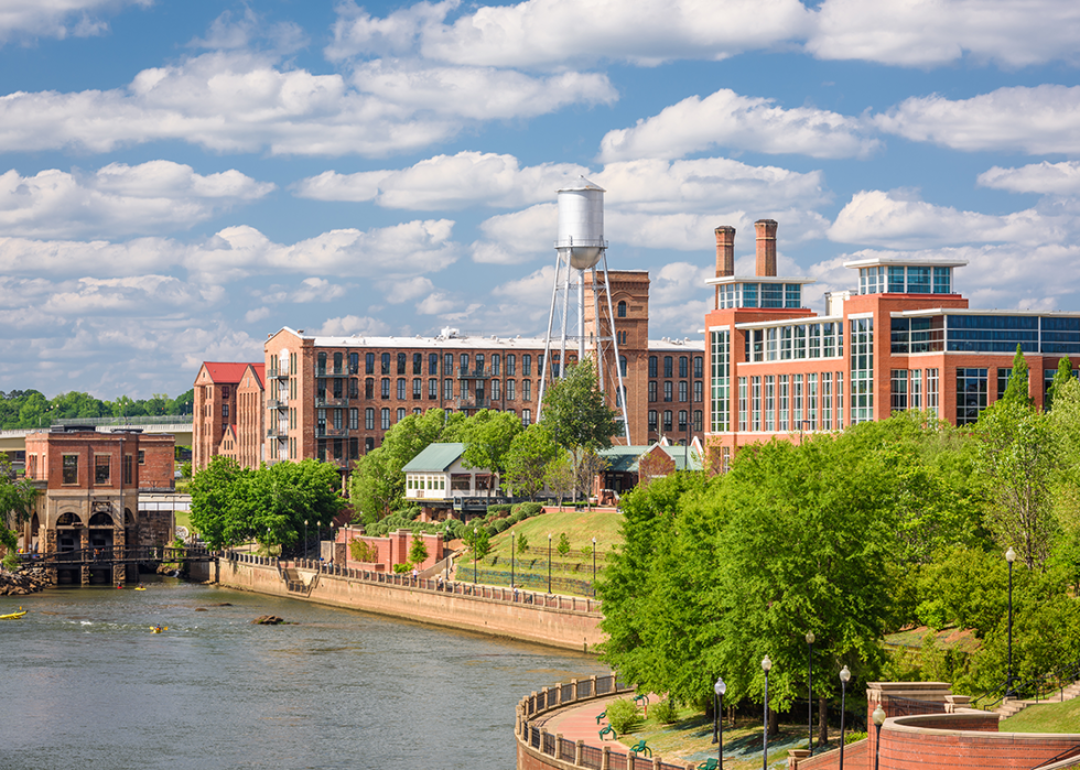 Riverfront and park in Columbus.