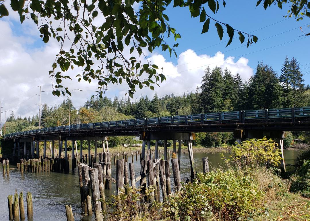 Wishkah River bridge in Aberdeen.