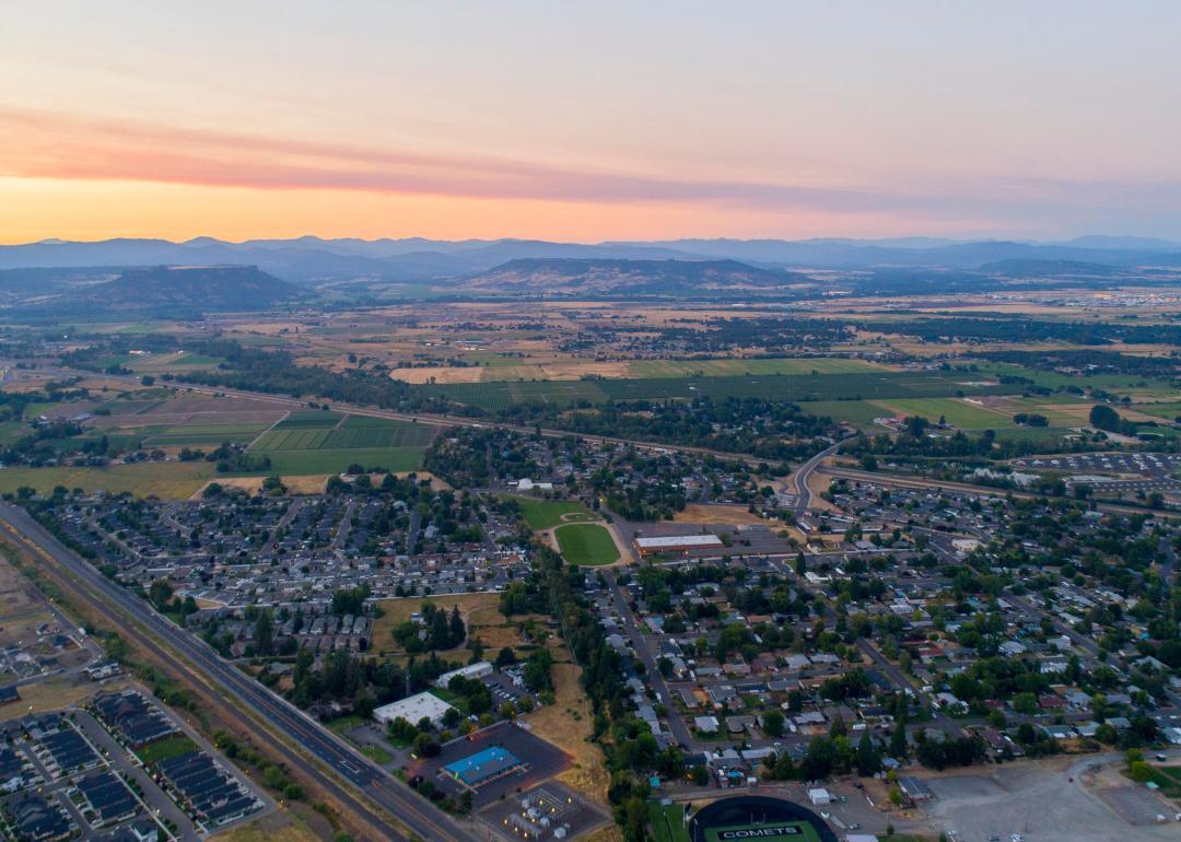 Sunset over Central Point.