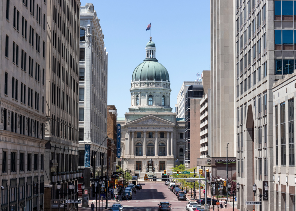 Indiana State House and Capitol Dome.