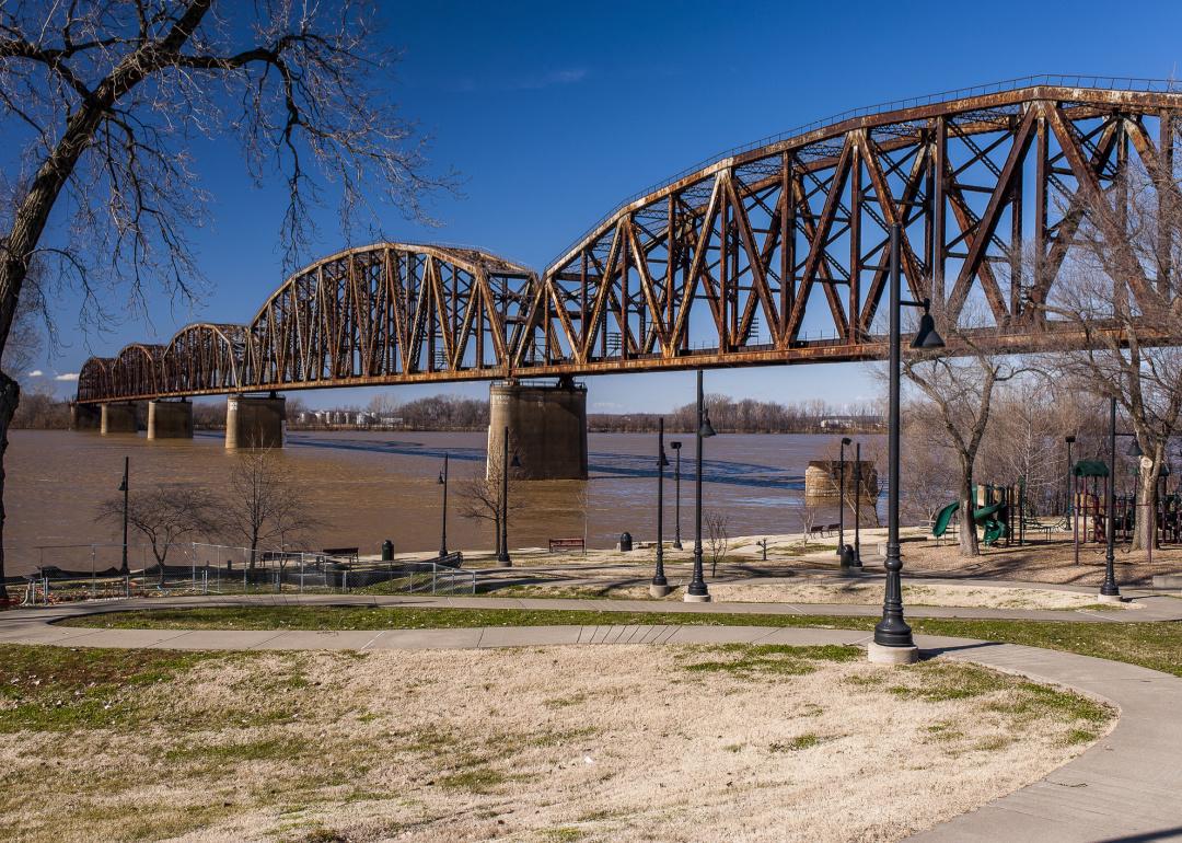 Truss bridge over Ohio River near Henderson.