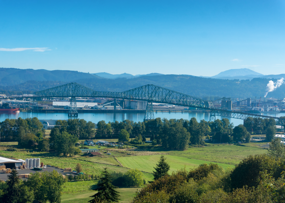 Lewis and Clark Bridge over Columbia River.
