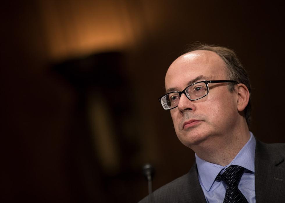 Jeffrey Bossert Clark, nominee to be an Assistant Attorney General, Environment and Natural Resources Division, looks on during a hearing concerning judicial nominations, on Capitol Hill, in 2017.