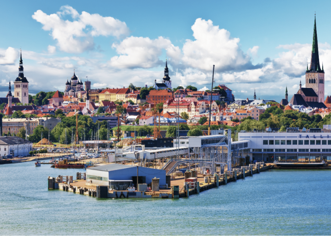An aerial view of Tallinn, Estonia.